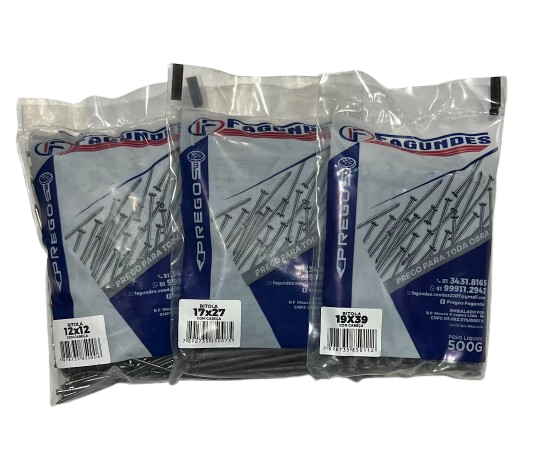 Pregos Polidos - Diversas Medidas 500g