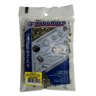 Prego Para Forro PVC 250 Gramas - Bicromatizado - frente